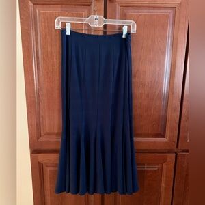 Joseph Ribkoff Fit & Flare Navy Midi Skirt Sz6